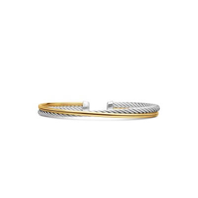DAVID YURMAN CROSSOVER BRACELET STERLING SILVER WITH 18K YELLOW GOLD, 3MM B14191 S8